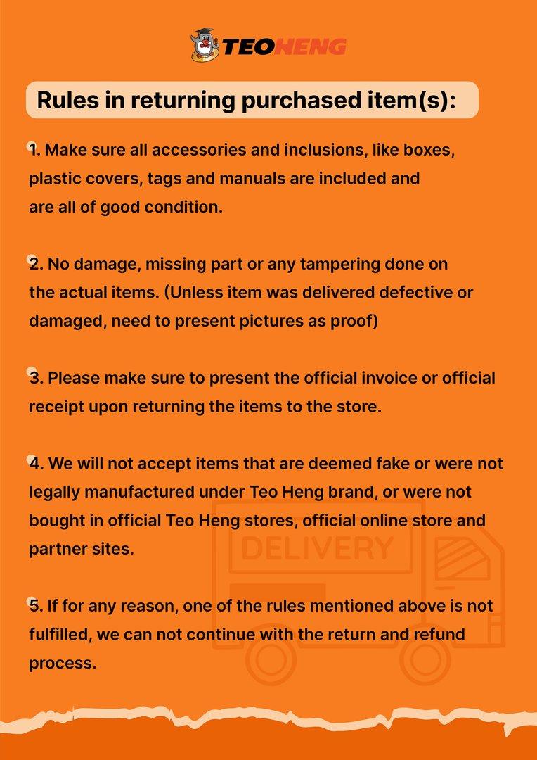 Rules in returning products
